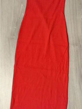 ASOS pink ribbed tank top maxi dress size 4